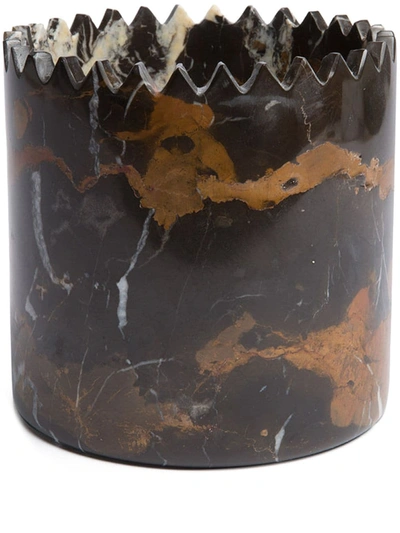 Shop Editions Milano Small Triangoli Vase (15cm) In Black