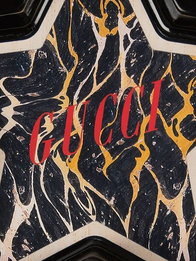 Gucci Hand Painted Marble Effect Star Tray In Black