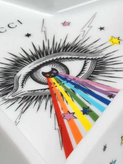 Shop Gucci Star Eye Logo Tray In White