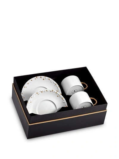 Shop L'objet Haas Mojave Tea Cup Set In White