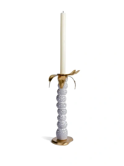 Shop L'objet Haas Mojave Palm Candlestick In Grey