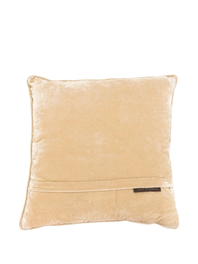 Shop Anke Drechsel Embroidered Floral Cushion In Neutrals