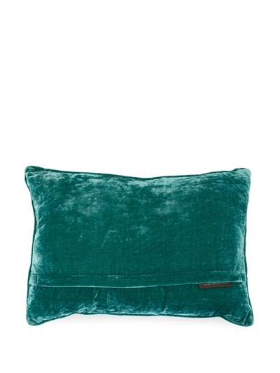Shop Anke Drechsel Embroidered Floral Cushion In Green