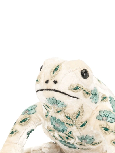 Shop Anke Drechsel Embroidered Frog Soft Toy In White
