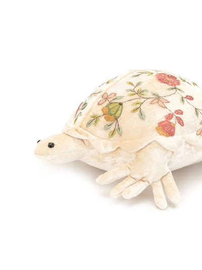 Shop Anke Drechsel Embroidered Tortoise Soft Toy In Brown