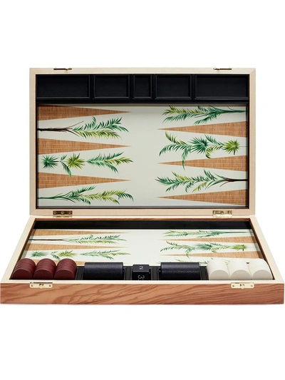 Shop Alexandra Llewellyn Tournament Size Palm Backgammon Set In Neutrals