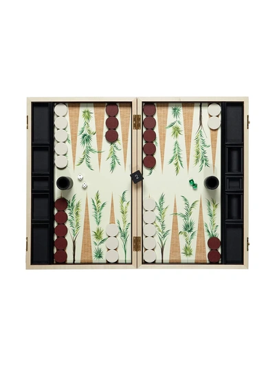 Shop Alexandra Llewellyn Tournament Size Palm Backgammon Set In Neutrals