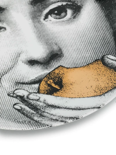 Fornasetti Tema E Variazioni Apple Plate In White