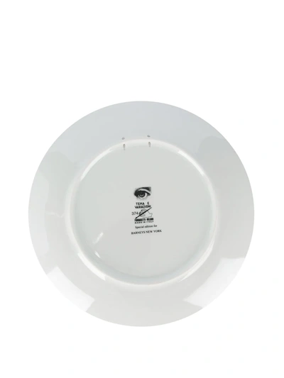 Fornasetti T&v Printed Decorative Plate In White
