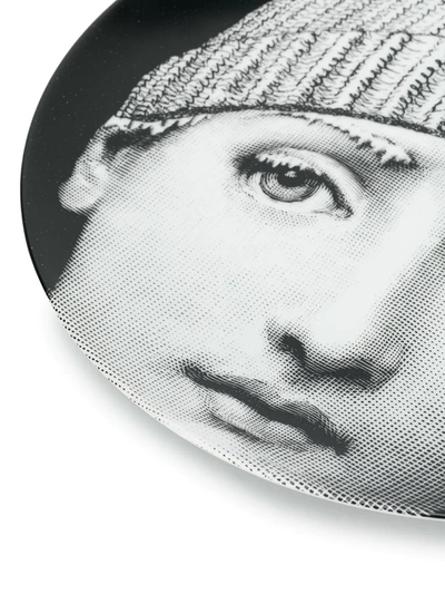 Fornasetti T&v Printed Decorative Plate In White
