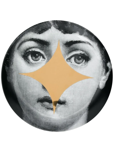 Shop Fornasetti T&v 'diamante' Wall Plate In White