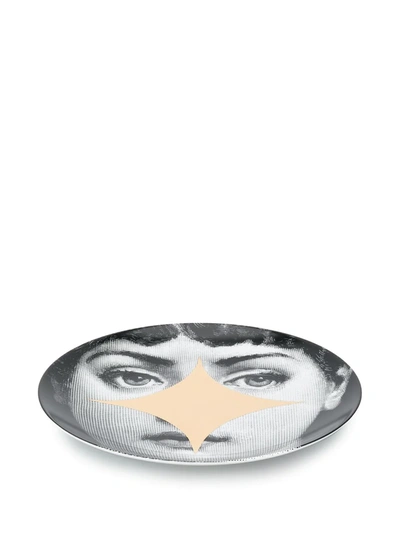 Fornasetti T&v 'diamante' Wall Plate In White