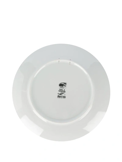 Shop Fornasetti T&v 'diamante' Wall Plate In White