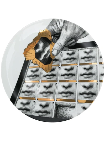 Fornasetti Tema E Variazioni Nº 362 Wall Plate In White