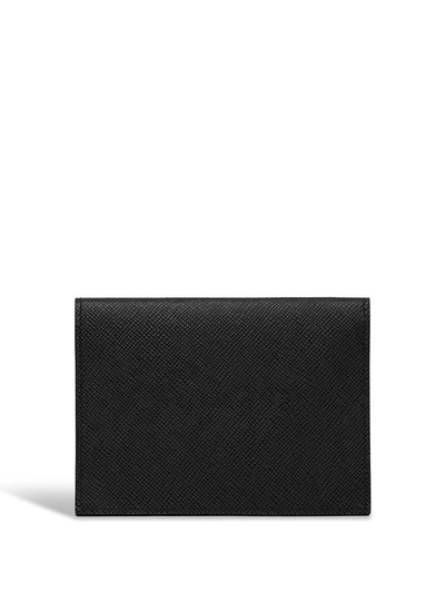 Shop Pineider Logo Business Card Holder In Black