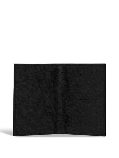 Shop Pineider Logo Business Card Holder In Black