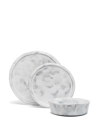 Shop Off-white Ceramic Lunch Set In White