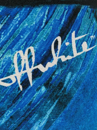 Shop Off-white Brush-stroke Print Stool In Blue