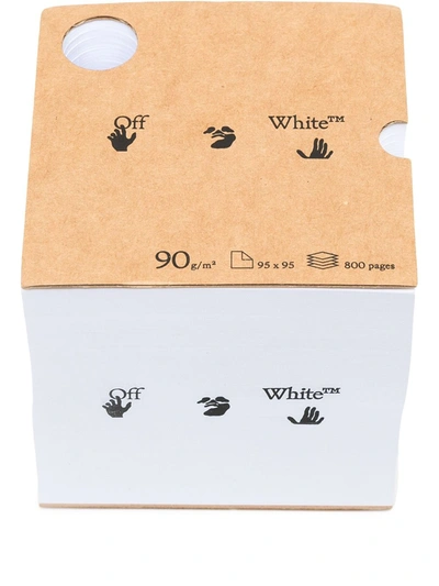 Off-white Logo Print Notebook Cube In White