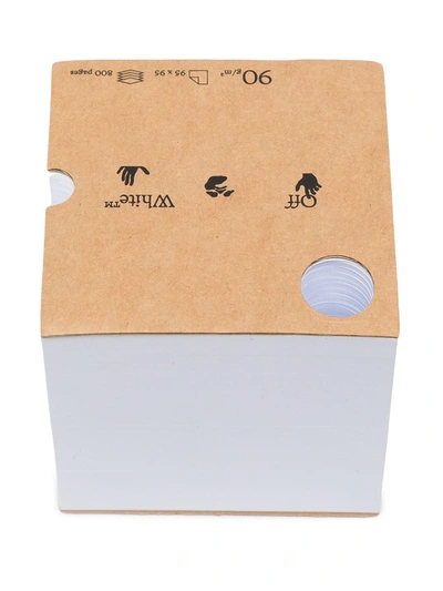 Off-white Logo Print Notebook Cube In White
