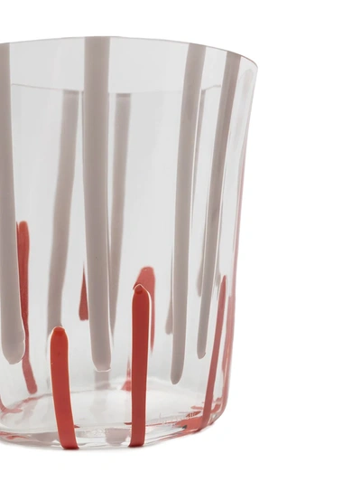 Carlo Moretti Abstract Stripe Print Glass In White