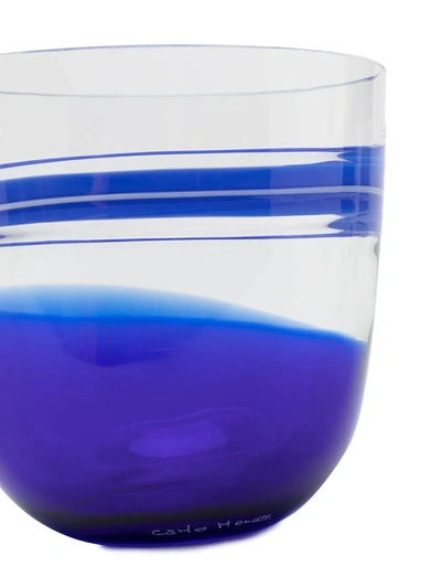 Carlo Moretti Striped Print Glass In Blue