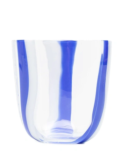 Carlo Moretti Abstract Stripe Print Glass In White