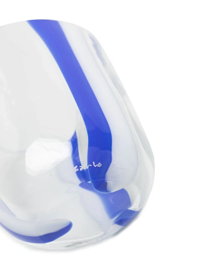 Carlo Moretti Abstract Stripe Print Glass In White
