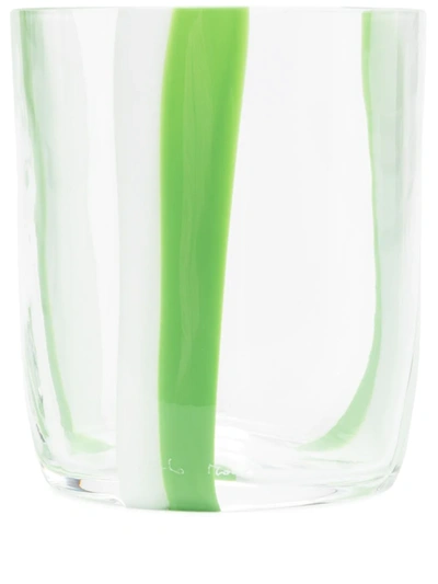 Shop Carlo Moretti Abstract Stripe Print Glass In White