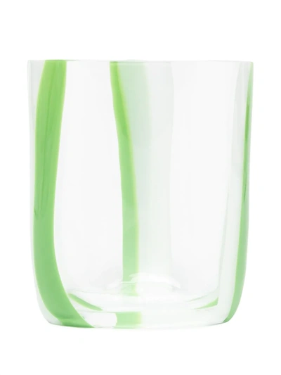 Shop Carlo Moretti Abstract Stripe Print Glass In White