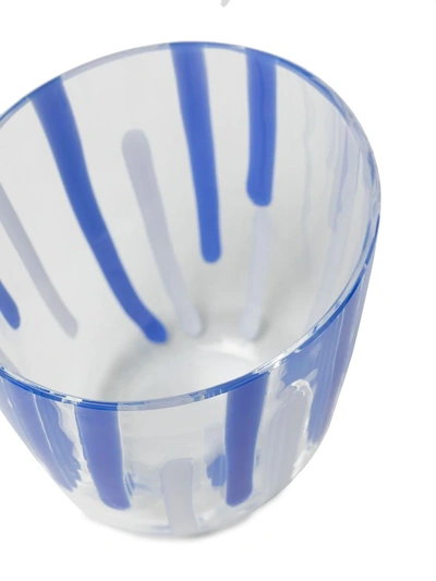 Shop Carlo Moretti Abstract Stripe Pattern Glass In White