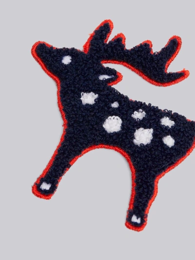 Shop Thom Browne Tricolor Felt Deer Icon Bag Patch In 960 - Tricolor