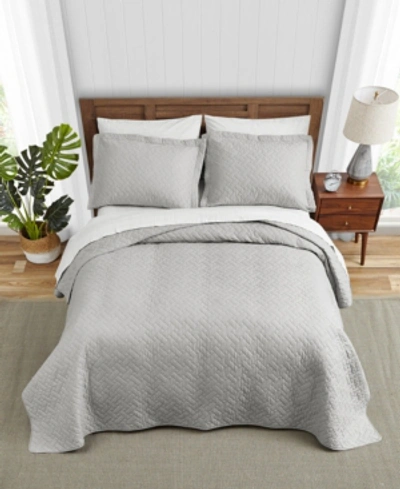 Shop Tommy Bahama Home Tommy Bahama Solid Pelican Grey Quilt Set, Twin