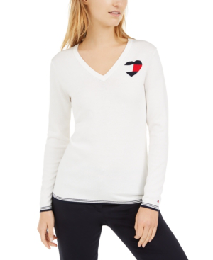 tommy hilfiger heart sweater