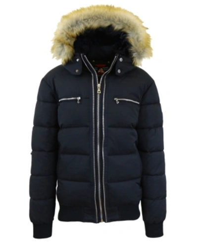 Shop Galaxy By Harvic Men's Heavyweight Jacket With Detachable Faux Fur Hood