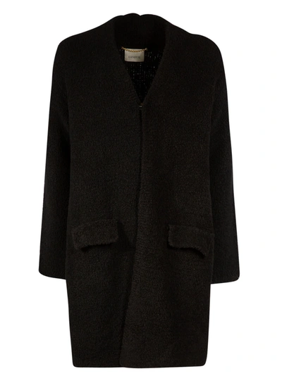 Shop Laneus Rear Slit Coat In Black