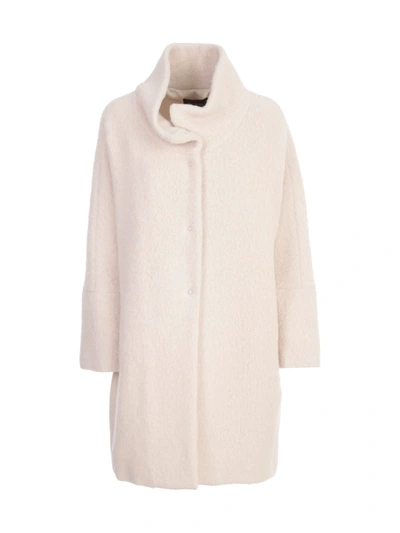 Shop Antonelli High Neck Coat In Beige