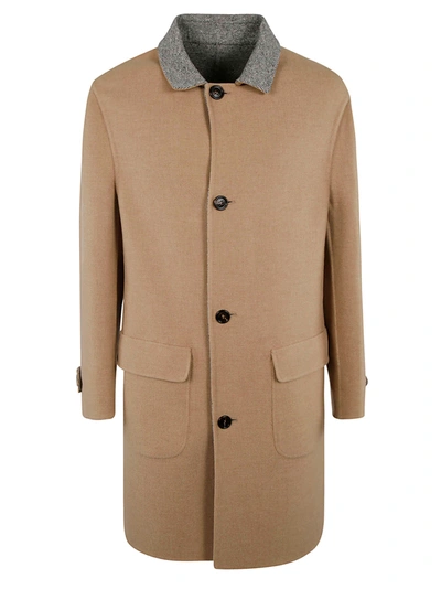 Shop Brunello Cucinelli Reversible Buttoned Coat In Beige/grey