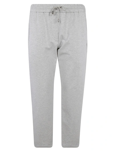 Shop Brunello Cucinelli Cropped Track Pants In Silver