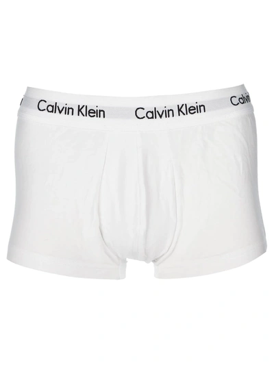 Shop Calvin Klein Pack Of Three Low Rise Trunks In White
