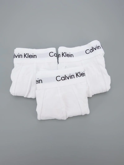 Shop Calvin Klein Pack Of Three Low Rise Trunks In White
