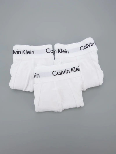 Calvin Klein Cotton Stretch Low-rise Cotton Trunks Pack Of Three In White