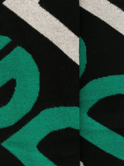 Shop Dolce & Gabbana Logo Print Socks In Green