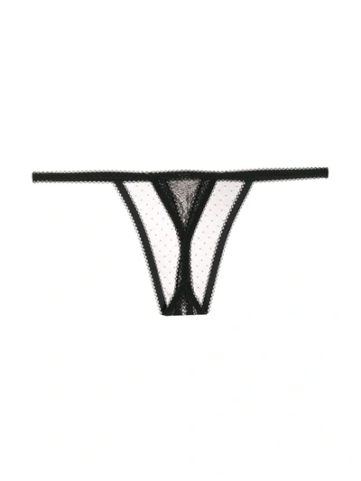 Shop Maison Close Inspiration Divine Thongs In Black