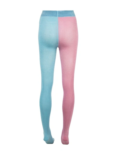 Shop Marc Jacobs The Left And Right Glam Tights In Blue