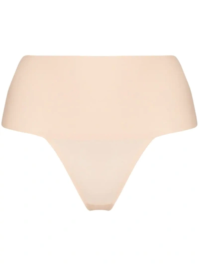 Spanx Undie-tectable High-rise Smoothing Thong In Neutrals