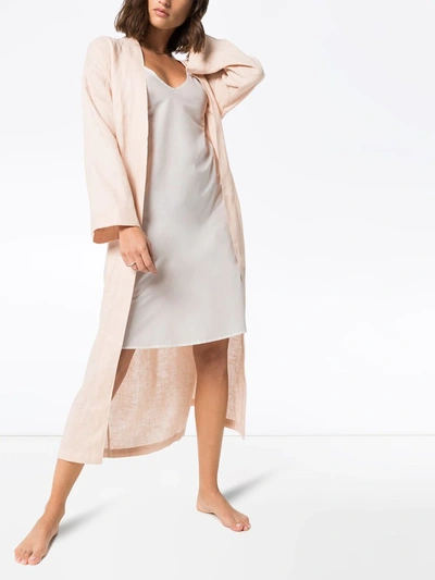 Shop Pour Les Femmes Knee-length Slip Nightdress In White