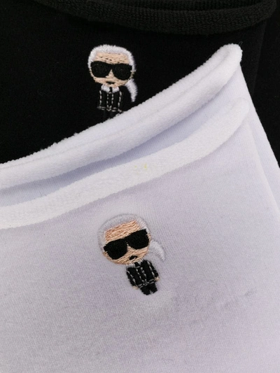 Shop Karl Lagerfeld Pack Of Two K/ikonik Socks In Black