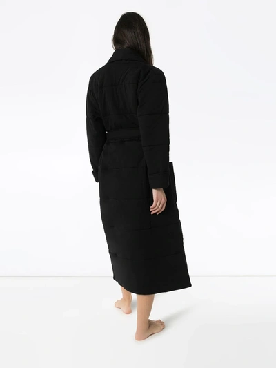 Shop Skin Sierra Quilted Tie-waist Robe In Black