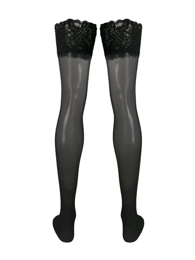 Wolford Satin Touch 20 Stay-up In Black